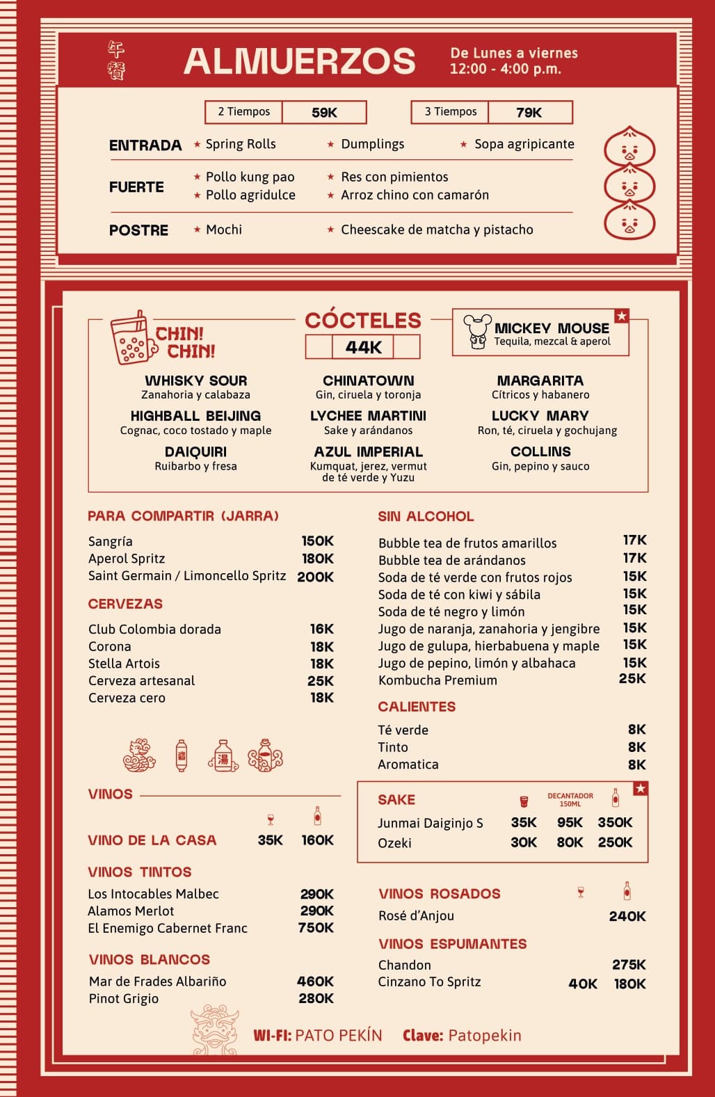 Menu Pato Pekin
