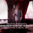 Statue of a knight in a vintage, floral-w wallpapered room with red curtains; overlaid text asks for the best Chinese restaurant in Medellín to share a meal.